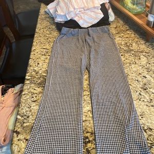 Checkered girls pants